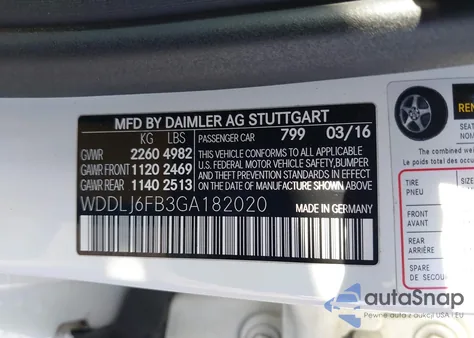 2016 Mercedes-Benz Cls 400 from USA, damaged, VIN WDDLJ6FB3GA182020